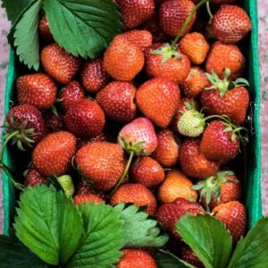 strawberry lot on basket
